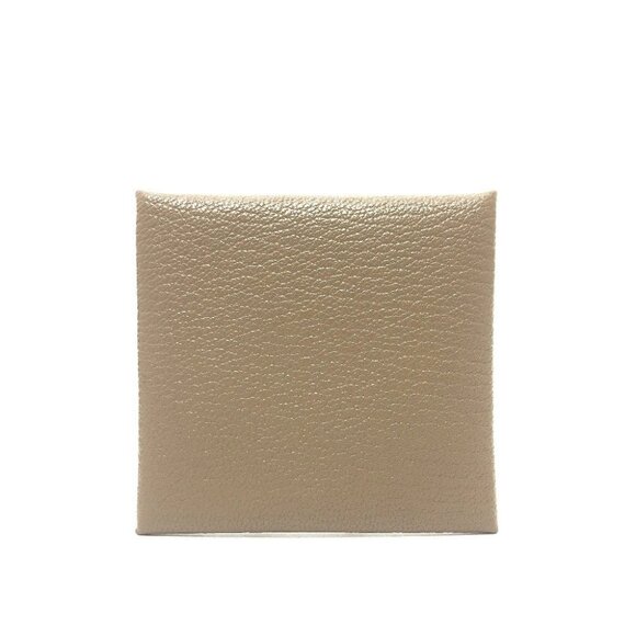 HERMES Bastia Coin Compartment Wallet coin purse Chevre Etoupe - Picture 3 of 16